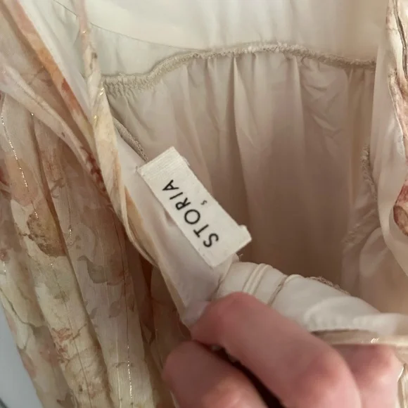 Storia Cream Floral Maxi Dress - Picture 8 of 9